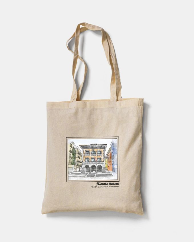 Tote bag con fotografía de la Plaza Vieja, Tolosa