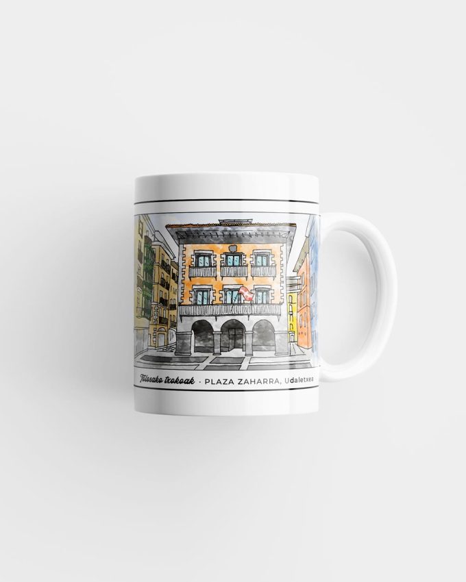 Taza con fotografía de la Plaza Vieja, Tolosa