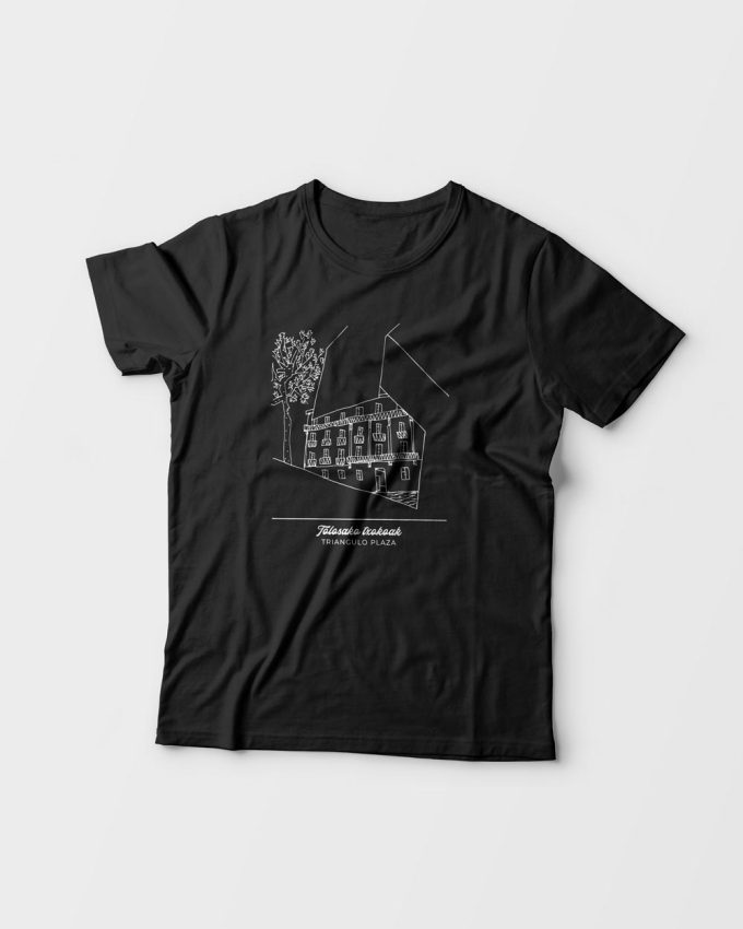 Camiseta negra con fotografía del Triángulo, Tolosa