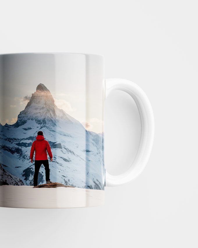 Taza personalizado con fotografía de montaña